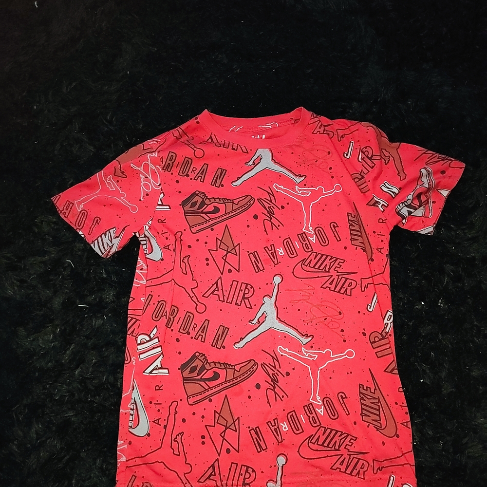 Jordan Red T-Shirt with Iconic Logo